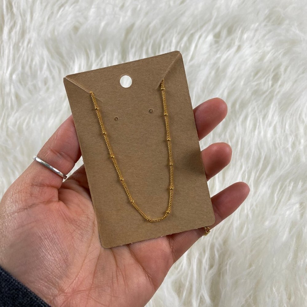 🌿 Dainty Beaded 16k Gold Plated Choker Necklace - Picture 5 of 5
